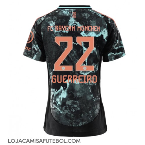 Camisa de Futebol Bayern Munich Raphael Guerreiro #22 Equipamento Secundário Mulheres 2024-25 Manga Curta